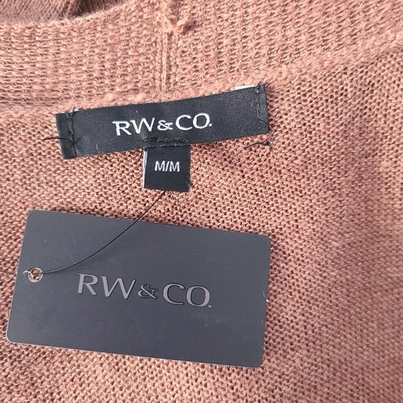 RW&CO NWT Rusty Brown Open Long Cardigan Med - Picture 3 of 4